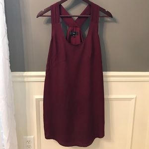 Shift dress maroon